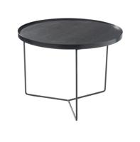 J-Line Ronde Bijzettafel 'Clemence' Medium, kleur Zwart, Ø60,5cm