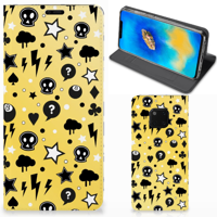 Mobiel BookCase Huawei Mate 20 Pro Punk Geel