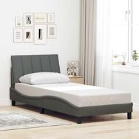 vidaXL Bedframe zonder matras 80x200 cm stof donkergrijs