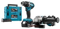 Makita DLX2190TJ1 combiset - DDF484 + DGA504 - 2x 5.0Ah accu&apos;s