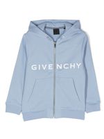 Givenchy Kids hoodie zippé à logo 4G imprimé - Bleu