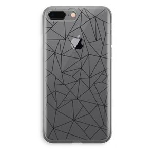 Geometrische lijnen zwart: iPhone 8 Plus Transparant Hoesje