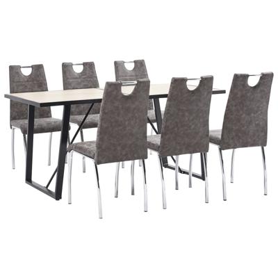 vidaXL 7-delige Eethoek kunstleer bruin vidaXL 7-delige Eethoek kunstleer bruin