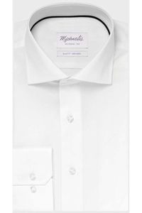 Michaelis Slim Fit Overhemd wit, Effen