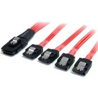 StarTech.com 1m Serial Attached SCSI SAS Kabel SFF-8087 naar 4x Vergrendelbare SATA