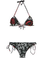 Amir Slama logo print bikini set - Noir