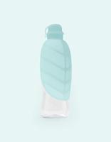 United Pets Leaf - Hond Waterfles voor Wandelen, Gemaakt van Siliconen, Kleur Lichtblauw. Waterdispenser om mee te Nemen voor Honden,Outdoor Draagbare Huisdier Reisfles, Drinkwaterfles Bowl Dispenser