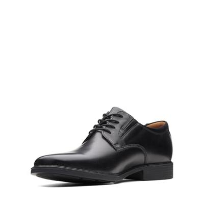 Clarks Tilden Plain heren Derby Derby, zwart leder, 44 EU