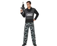 Atosa 17282 - Swat, politie, herenkostuum XL, 42/44 multicolor