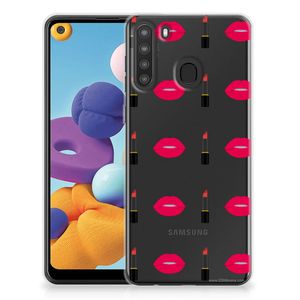 Samsung Galaxy A21 TPU bumper Lipstick Kiss