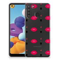 Samsung Galaxy A21 TPU bumper Lipstick Kiss - thumbnail