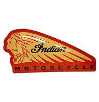 Indian Motorcycles Rood Emaille Bord - 61 x 29 cm - thumbnail