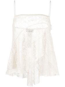 DSQUARED2 haut bustier en broderie anglaise - Tons neutres