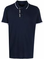 Philipp Plein polo à bande logo - Bleu - thumbnail