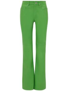 JW Anderson pantalon en cuir à coupe évasée - Vert