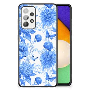 Bloemen Hoesje voor Samsung Galaxy A52 | A52s (5G/4G) Flowers Blue