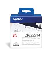Brother DK-22214 eindeloze etiketten (papier, 12 mm breed, 30,48 m lang, voor Brother QL-labelprinter), wit, 12 x 30,48 m