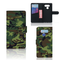 LG Q60 Telefoon Hoesje Army Dark