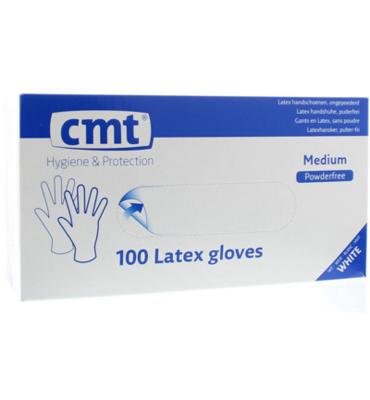 Cmt Cmt Onderzoekshandschoen Latex Naturel Poedervrij M (100st)