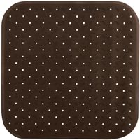 MSV Douche/bad anti-slip mat badkamer - rubber - bruin - 54 x 54 cm