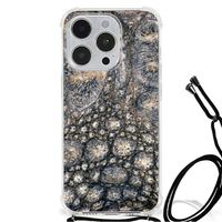 iPhone 14 Pro Case Anti-shock Krokodillenprint - thumbnail