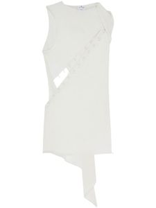 Courrèges robe courte à design asymétrique - Blanc