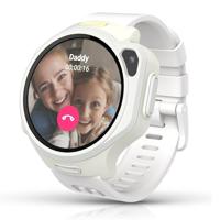myFirst Fone R2 Smartwatch voor kinderen (EU) met eSIM, AMOLED, 5 MP groothoekcamera, GPS en kinderbeveiliging, met Circle-verbinding, vanaf 5 jaar, chocoladewit