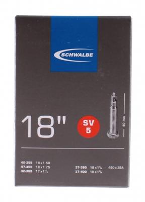 Schwalbe binnenband SV5 17/18 inch (40-355/37-400) FV 40 mm Schwalbe binnenband SV5 17/18 inch (40-355/37-400) FV 40 mm
