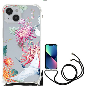 iPhone 14 Case Anti-shock Bird Flowers