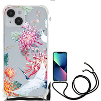 iPhone 14 Case Anti-shock Bird Flowers - thumbnail