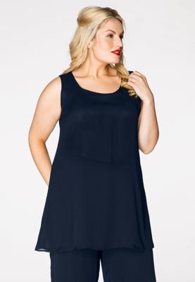 Singlet flare uni VOILE 58/60 blue