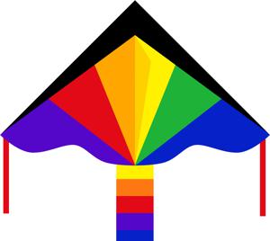 Ecoline Eenlijns Vlieger Simple Flyer Rainbow Spanwijdte 1200 mm Geschikt voor windsterkte 2 - 5 bft