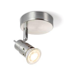 Light depot - LED opbouwspot Cilindro Ø 9,5 cm - mat staal - Outlet