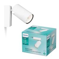 Philips Idris Spot - Plafondspot - Spatwaterdicht IP44 - Wit - 5W - Badkamerlamp - Eén lichtpunt - Alleen geschikt voor LED spots