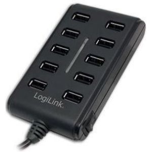 LogiLink USB 2.0 10-Port Hub with On/Off Switch 480 Mbit/s