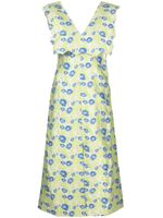 GANNI robe à motif en jacquard - Vert