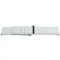 Horlogeband Universeel L505 Leder Wit 30mm - thumbnail