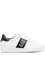 Ea7 Emporio Armani baskets en cuir à logo imprimé - Blanc