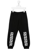 Versace Kids pantalon de jogging à imprimé Greca - Noir - thumbnail