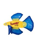 Yeowww! Kattenkruid speelgoed voor katten - biologisch kreukkattenspeelgoed, duurzaam en veilig, voor binnen en buiten katten, visvormig (L 17 cm) (blauw)