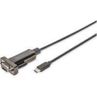 Digitus DA-70166 1m USB-C D-Sub Mannelijk Mannelijk Zwart USB-kabel