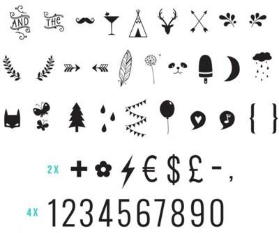 A Little Lovely Company lightbox cijferset 6,5 cm zwart 85 delig A Little Lovely Company lightbox cijferset 6,5 cm zwart 85 delig