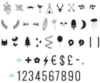 A Little Lovely Company lightbox cijferset 6,5 cm zwart 85 delig