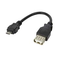 LogiLink AU0030 USB-adapterkabel, USB 2.0, Micro B male naar USB A vrouwelijk, 0,08m