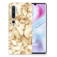 Xiaomi Mi Note 10 Pro TPU Siliconen Hoesje Marmer Goud - thumbnail