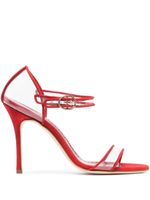 Manolo Blahnik sandales Fersen 105 mm en daim - Rouge