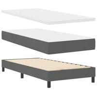 vidaXL Pocketvering Bedmatras Met Rits Donkergrijs 90X190 cm Ademend Stof Ideaal Voor Slapen Comfortabele Schuimlaag Duurzame Veren Maximale Ondersteuning Comfort Slaapkamer Eenpersoons