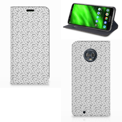 Motorola Moto G6 Hoesje met Magneet Stripes Dots