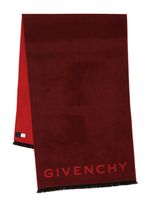 Givenchy écharpe en cachemire mélangé à logo brodé - Rouge