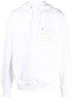 Helmut Lang hoodie en coton à logo imprimé - Blanc